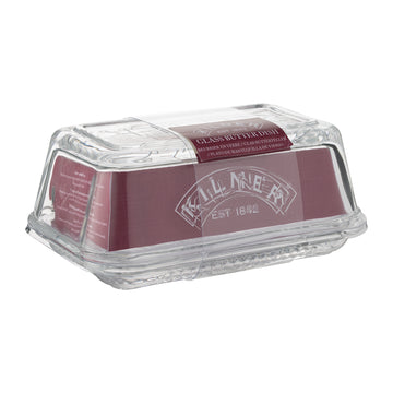 Kilner Vintage Clear Glass Butter Dish Tray With Lid