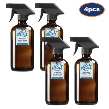 4Pcs 480ml Amber Glass Pump Action Spray Bottle