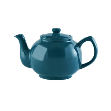 Teal Porcelain Green Tea Coffee 6 Cup Teapot