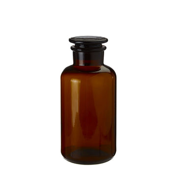 3Pcs 250ml Apothecary Small Amber Glass Reagent Bottle