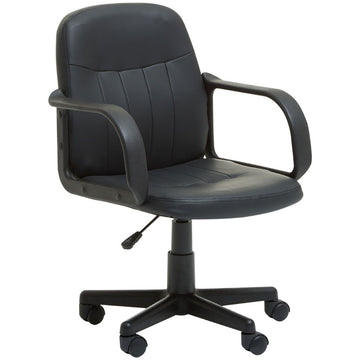 Black PU Padded Home Office Chair