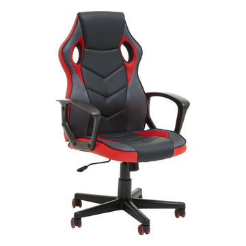 Black and Red PU Home Office Chair