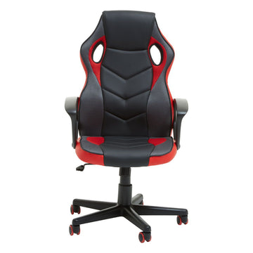 Black and Red PU Home Office Chair