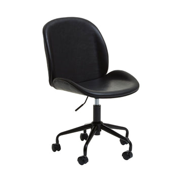 Clinton Black Leather Home Office Chair
