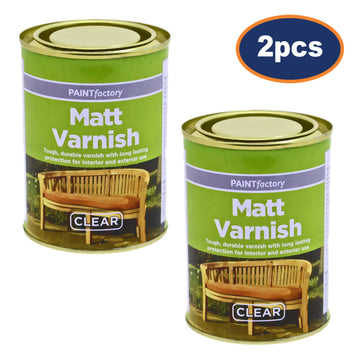 2PCS Paint Factory 300ml Varnish Clear Matte Finish Interior/Exterior Protection
