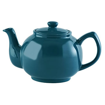 Teal Porcelain Green Tea Coffee 6 Cup Teapot
