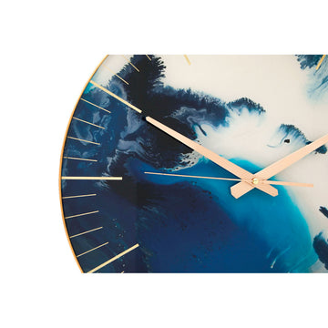 Abstract Blue Celina Analogue Wall Clock