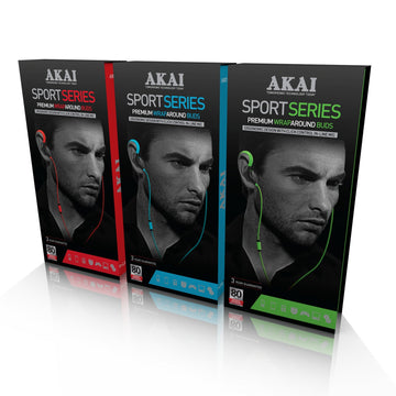 Akai 3 Pairs Men's Ergonomic Design Sports Earphones