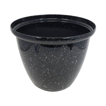 40cm Gloss Black Round Plastic Honey Pot Planter