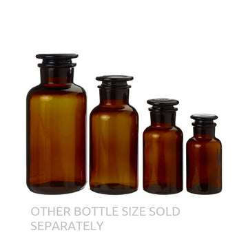 250ml Apothecary Small Amber Glass Reagent Bottle