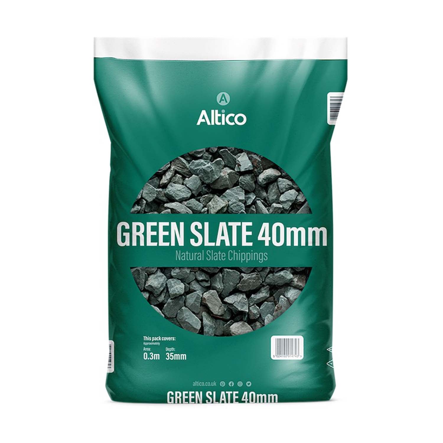20-40mm Green Slate Natural Stone Chippings