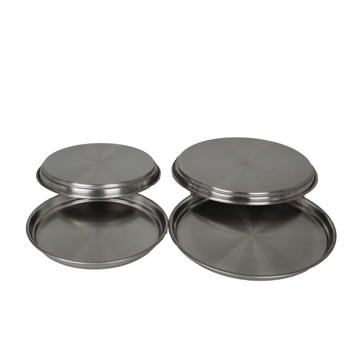 4pcs Stainless Steel 21/17cm Hob Covers