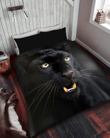 3D Black Panther Animal Print Mink Throw, 200x240cm