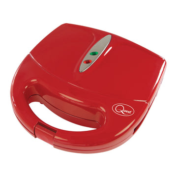 Quest 750W 2 Slice Red Sandwich Press Toaster