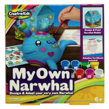 Make You Own Narhwal Kids Designing Painting Arts and Crafts