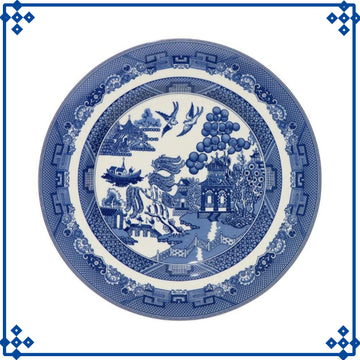 4-Set Ceramic Blue Willow 27cm Dinner Plate