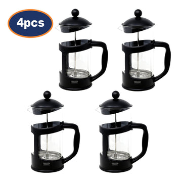 4Pcs Steelex 1000ml Cafetiere French Press