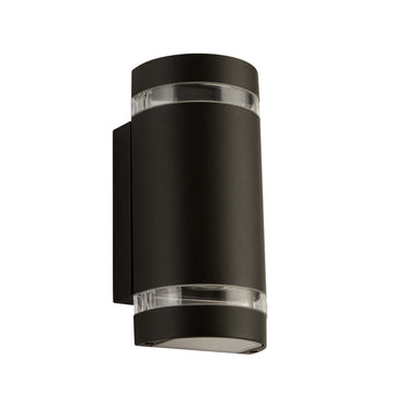 Sheffield LED 2 Light Outdoor Light Black and Clear Diffuser