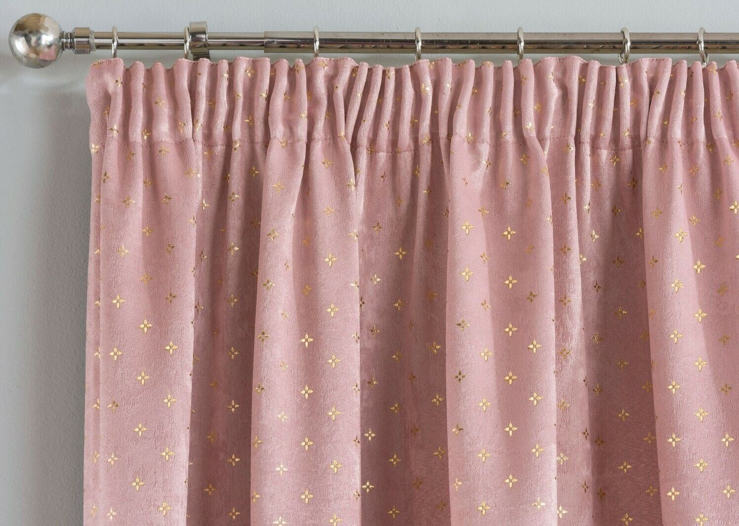 90x90" Gemini Blockout Lined Pencil Pleat Curtains - Blush Pink