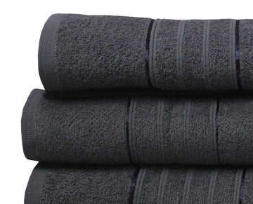 Egyptian Hand Towel Designer 100% Cotton Luxury Soft Fluffy Plush Towel Charcoal