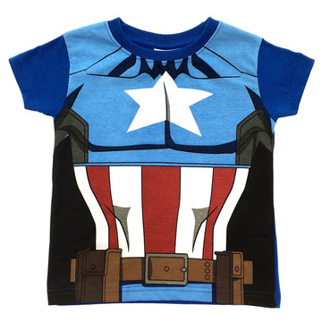 Captain America Kids Official Superhero T-Shirt & Pullstring Bag