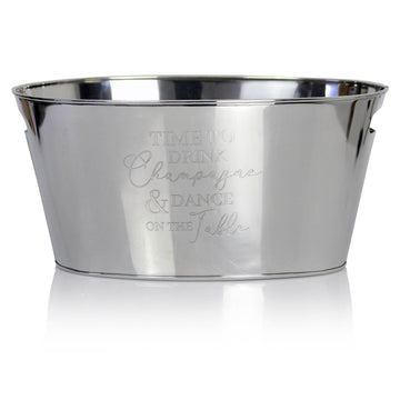 Time to Drink Stainless Steel Wine Cooler Bucket
