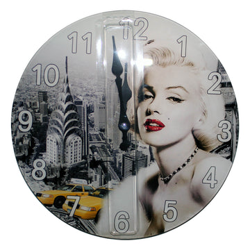 Hometime Collection Marilyn Manroe Vintage Wall Clock 30cm