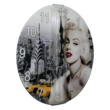 Hometime Collection Marilyn Manroe Vintage Wall Clock 30cm