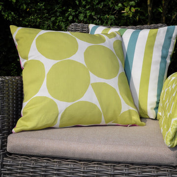 Garden Outdoor Water Resistant Cushion Cover - Pink & Green