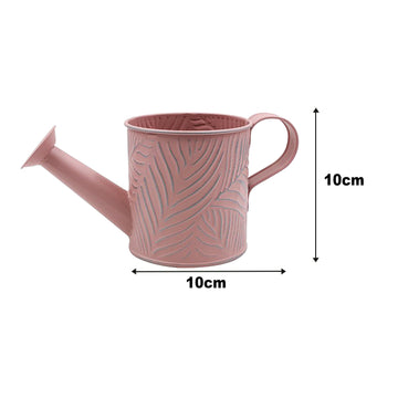 0.65L 10cm Pastel Pink Metal Watering Can Planter