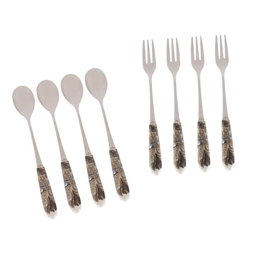W.Morris Acanthus 4 Spoons& 4 Forks Cutlery Set