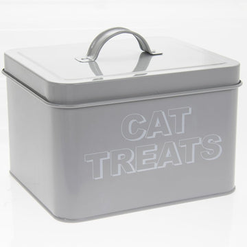 4Pcs Grey Metal Cat Food Storage
