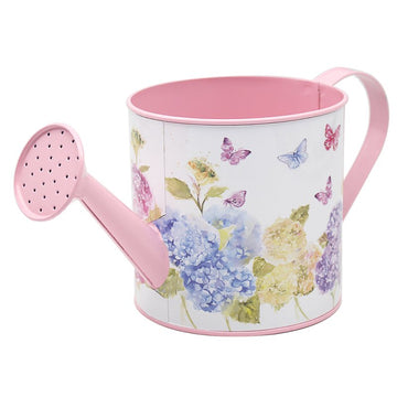 Butterfly Blossom Metal Watering Can Planter