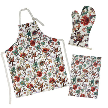 3-pc William Morris  Kitchen Linen Set - Anthina Floral