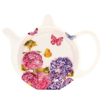 Floral Pink Melamine Butterfly Blossom Design Teabag Tidy