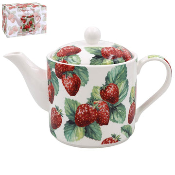 650ml Strawberry Field Fruit Summer Design Ceramic Tea Pot