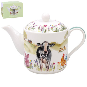 650ml Farmyard Animals Ceramic Tea Brewer Tea Pot