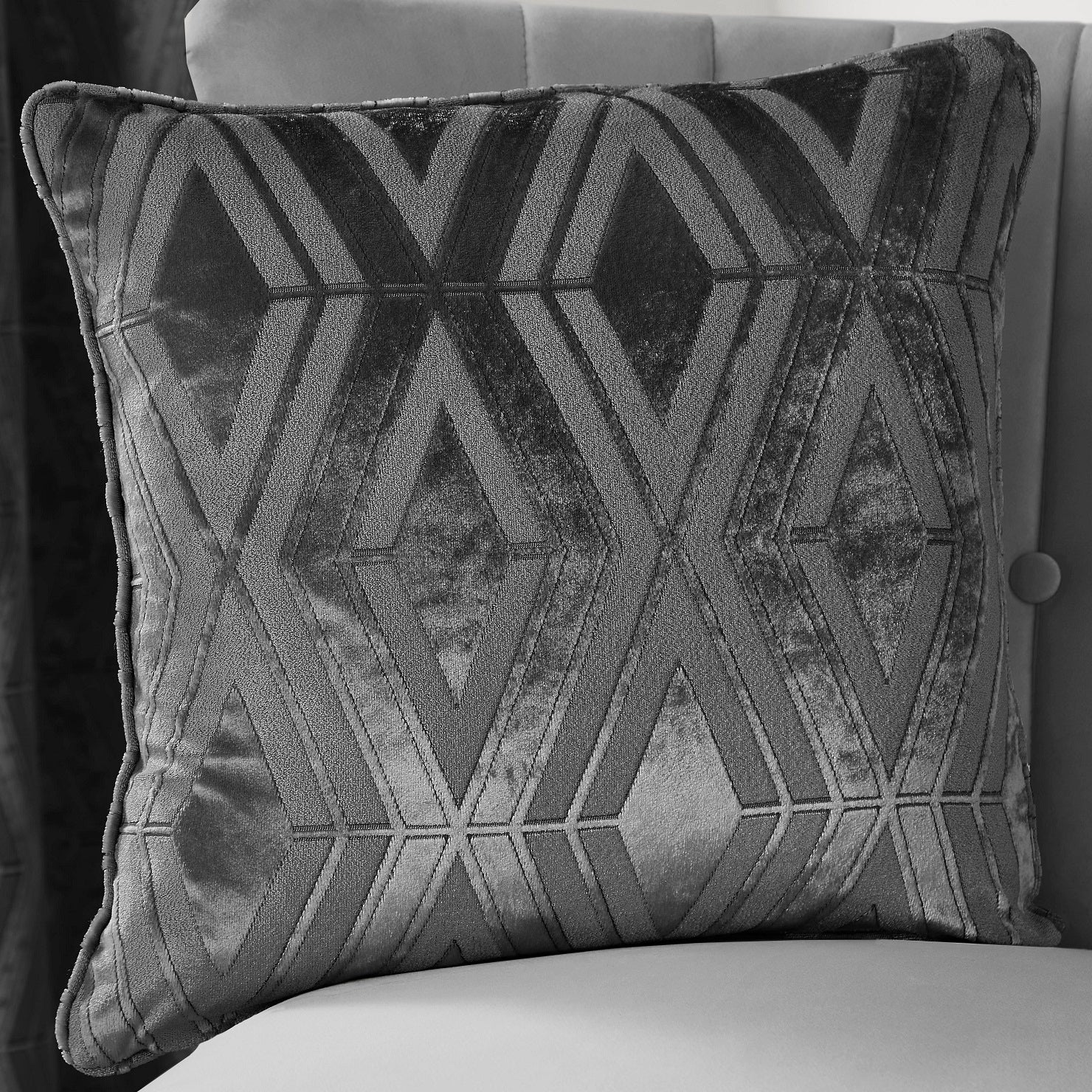 Grey geometric cushion covers best sale