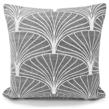 Scallop Shells Design Decorative Sofa Scatter Filled Cushion - Grey