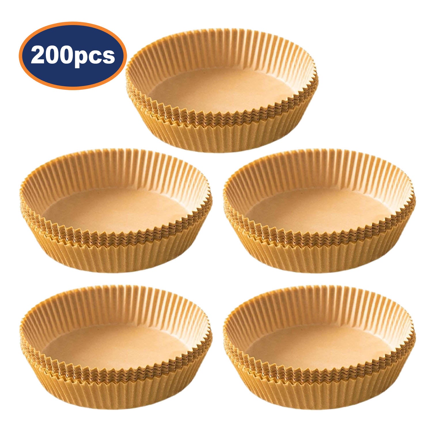 Pack of 200Pcs 20cm Round Air Fryer Parchment Paper