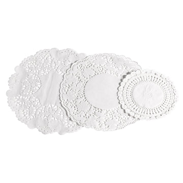 30 Pieces White Round Paper Doilies Wedding Decoration