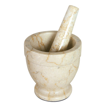 Champagne Marble Mortar & Pestle