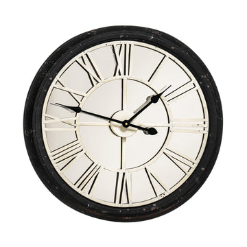 62cm Black Cream Wall Clock
