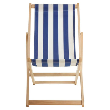 Beaumont Navy & White Deck Chair