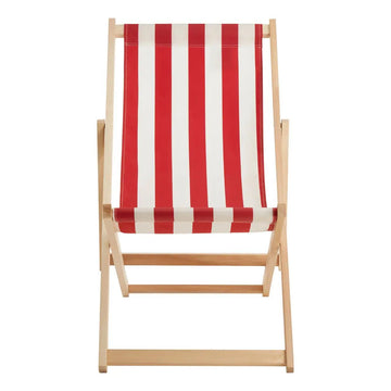 Beaumont Red & White Deck Chair