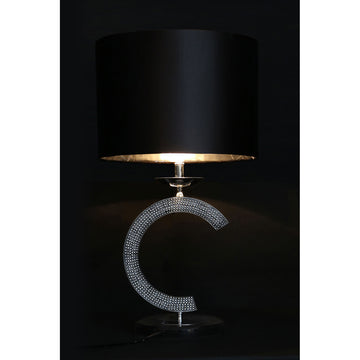 Glimmer C Black Table Lamp