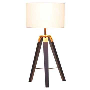 Melvin Black Wood Tripod Table Lamp