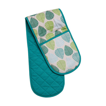 Green Leaf Double Oven Glove 100% Cotton