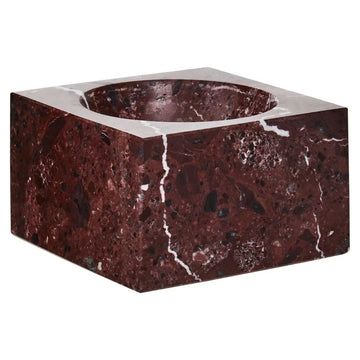 Marmo Red Marble Square Bowl