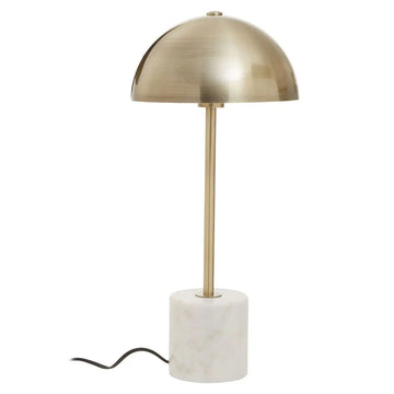 Marlott Gold Dome White Base Table Lamp